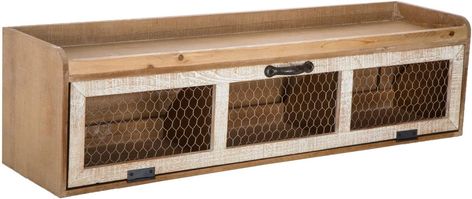 Hobby Lobby Brown Chicken Wire Wood Wall Shelf with Australia | Ubuy Chicken Wire Shelves, Hobby Lobby Chicken Wire Shelf, Pull Down Drawer, Coffee Drink Bar, Long Wood Box, Chicken Wire Cabinets, Hobby Lobby Furniture, Lobby Furniture, Brown Chicken