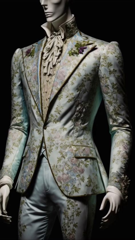 ACOTAR Spring Court inspired suit Mens Tailoring, Wedding Fits, Spring Court, Suit Styles, Costumes Couture, Gown Suit, Fantasy Design, Men Fashion Casual Outfits, Suit Fashion