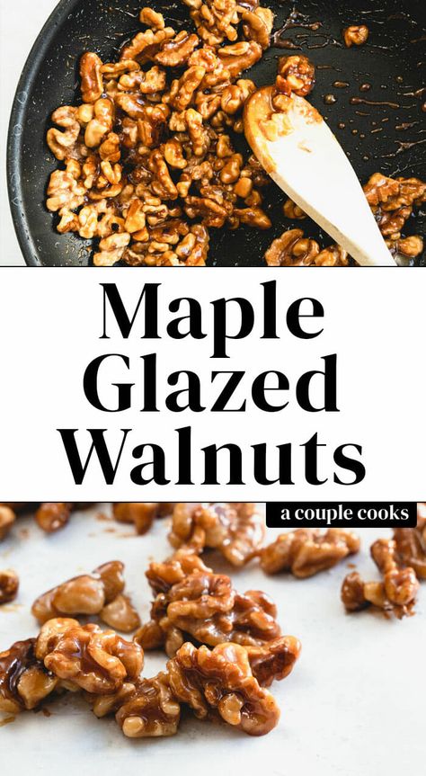 Walnuts Candied, Candied Walnuts For Salad, Strawberry Salad Dressing, Candied Walnut Recipe, Glazed Walnuts, Spicy Nuts, A Couple Cooks, Walnut Recipes, Roasted Walnuts