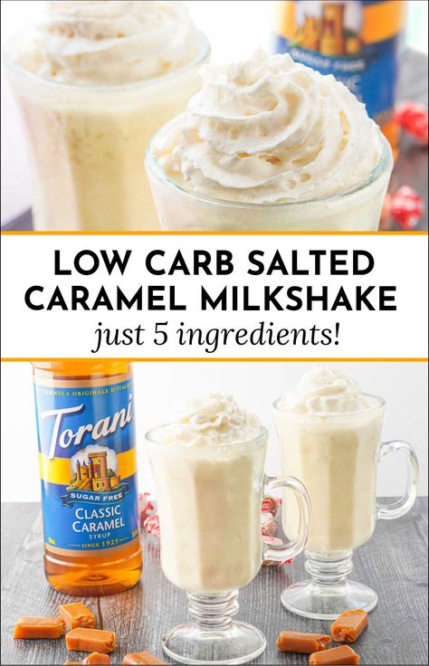 Keto Milkshake Recipe, Salted Caramel Milkshake, Caramel Milkshake, Keto Milkshake, Keto Shakes, Keto Smoothie Recipes, Low Carb Drinks, Milkshake Recipe, Drink Recipes Nonalcoholic