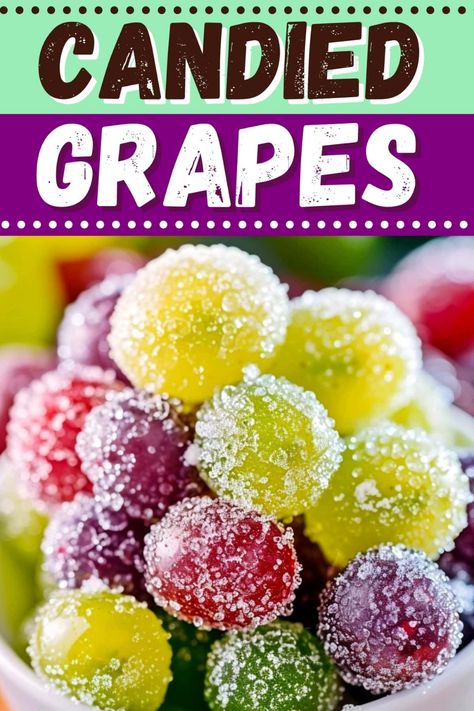 Candied grapes have taken TikTok by storm. They combine sweet grapes with a crisp 'candy' shell, making them the perfect balance of flavor and fun. Carmel Grape Bites, White Chocolate Grapes, Grape Appetizers, Easter Apps, Grape Snacks, Candied Grapes Recipe, Grape Dessert, Candied Grapes, Boudin Balls