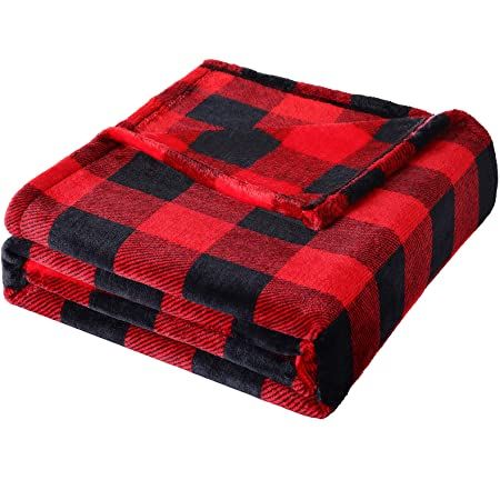 AmazonSmile: PAVILIA Buffalo Plaid Black Red Sherpa Throw Blanket for Couch Sofa | Fluffy Shaggy Fleece Blanket | Plush, Soft, Fuzzy, Cozy, Warm Microfiber Throw Checkered Blanket, 50x60 : Home & Kitchen Checkered Blanket, Red Throw Blanket, Heated Throw, Red Buffalo Check, Electromagnetic Field, Sherpa Throw Blankets, Electric Blankets, True North, Decorative Blankets