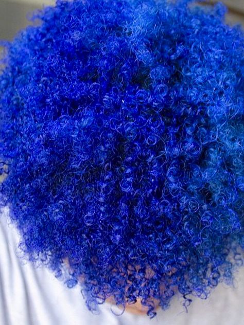 Blue Hair Color On Black Women Natural, Natural Blue Hair Black Women, Natural Hair Dyed Blue, Dark Blue Natural Hair, Blue Hair Black Women Natural, Blue Natural Hair Black Women, Blue Afro Hair, Curly Blue Hair, Blue Curly Hair