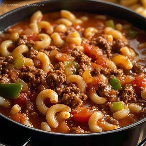 Easy Goulash - A Hearty One-pot Dinner Dinner Ideas Goulash, Hamburger And Shells Recipes, Ground Beef Recipes Noodles, Recipe Ideas For Ground Beef, The Best Goulash Recipe, Easy Crockpot Goulash, Macaroni And Beef Recipes Goulash, Goolosh Recipe Ground Beef Easy, Goulash Recipes Easy Ground Beef Crockpot