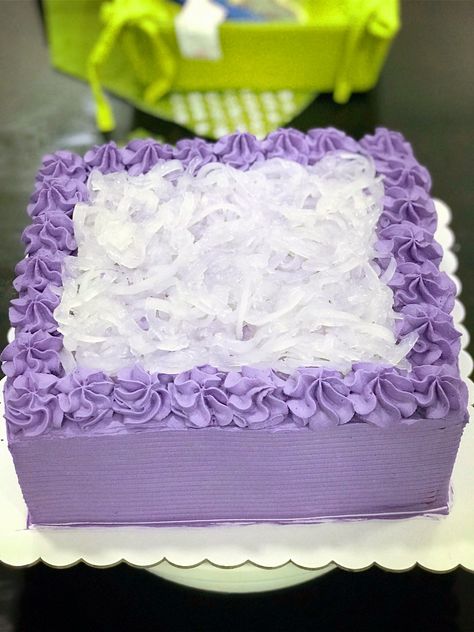 Ube Macapuno Cake Ube Macapuno Cake, Happy Kitchen, Dessert Bread, Cake Desserts, Bread, Square, Cake, Quick Saves