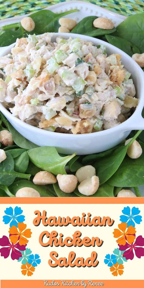 Hawaiian Chicken Salad, Chicken Salad With Pineapple, Pineapple Chicken Recipes, Pineapple Pork, Dried Pineapple, Hawaiian Chicken, Pineapple Chicken, Easy Seafood Recipes, Chicken Salad Recipes