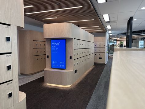 Yellowbox Smart Lockers at ASX50 Office Technology Powers, Locker Locks, Self Serve, Structural Engineering, Lockers, Make It Simple, Mobile Phone, Branding Design, Design