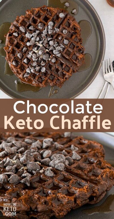 Chocolate Chaffle, Chocolate Chip Waffles, Recipe With Cream Cheese, Chaffle Recipe, Chocolate Waffles, Keto Brownies, Keto Chocolate, Keto Cheesecake, Cream Cheese Recipes