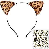 Cheetah Ears, Cheetah Print Tattoos, Leopard Ears, Leopard Costume, Leopard Headband, Leopard Print Headband, Fit Kids, Pink Cowgirl, Normal Clothes