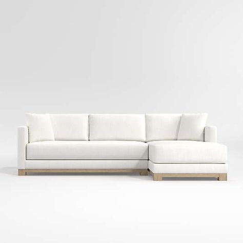 Gather Sofa and Furniture Collection | Crate and Barrel White Sectional, 2 Piece Sectional Sofa, Apartment Sofa, Sofa Review, Sofa Bench, Living Room Collections, Living Room Sets Furniture, Cushion Design, Engineered Hardwood