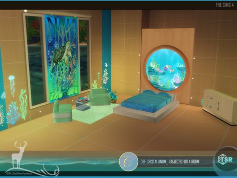 The Sims Resource - CRISTALLINUM_ OBJECTS FOR A ROOM Wall Stains, Marine Theme, Mermaid Decor, Sims 1, Sims 4 Cc, Animal Skin, Maxis Match, The Sims Resource, Sims Resource