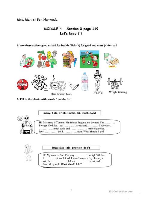 Let's keep fit - English ESL Worksheets for distance learning and physical classrooms Psychology Worksheets, Drinks Logo, Drinking Quotes, Drinks Design, Teaching Jobs, Esl Worksheets, Listening Skills, 7th Grade, Keep Fit