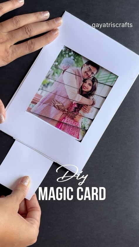 Gayatri chouhan (@gayatriscrafts) • Photos et vidéos Instagram Handmade Card With Photo, Mini Albümler, Magic Photo, Diy Pop, Double Photo, Card Folds, Paper Craft Diy Projects, Card Crafts, Instagram Diy