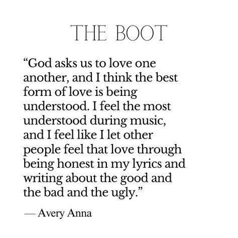 @avery.anna.music on how her relationship with God impacts her music Full interview at the link in our bio✨ Avery Anna Music, Avery Anna, Anna Aesthetic, Fav Music, Relationship With God, Me Too Lyrics, Words Of Affirmation, That's Love, Her Music