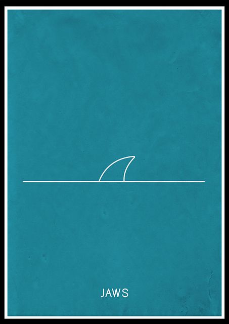 Simple Film Posters, Jaws 1975, Minimalist Movie Posters, Foto Muro Collage, Graphics Board, Jaws Movie, Posters Minimalist, Best Movie Posters, Pet Sematary