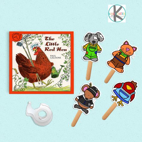 Kids will love retelling the classic folktale The Little Red Hen with these super easy to set up with our FREE printable puppets. Puppet Sticks Free Printables, Printable Puppets, Little Red Hen Activities, Hen Activities, Stem Preschool, Retelling Activities, Fairy Tales Preschool, Free Alphabet Printables, Farm Harvest