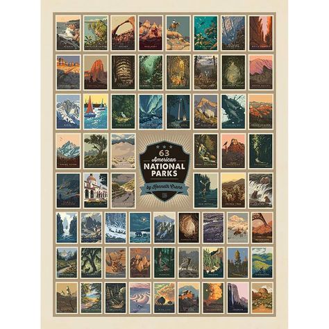 National Parks Fabric Collection by Anderson Design Group | My Favorite Quilt Store American National Parks, Anderson Design Group, Deco Poster, Art Deco Posters, National Park Posters, Fabric Panel, 1000 Piece Jigsaw Puzzles, Poster Vintage, Riley Blake