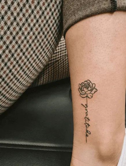 60+ Peony Tattoo Ideas That Will Practically Blossom On Your Skin! Peony Butterfly Tattoo, Simple Peony Tattoo, Small Peony Tattoo, I Am Enough Tattoo, Husband Wife Tattoos, Japanese Peony Tattoo, Wife Tattoos, Enough Tattoo, Wife Tattoo