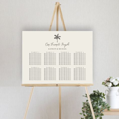 Table Seating Chart, Ocean Wedding, Wedding Quotes, Seating Charts, Diy Business, Table Seating, Minimalist Wedding, Hat Crafts, Gaming Wall Art