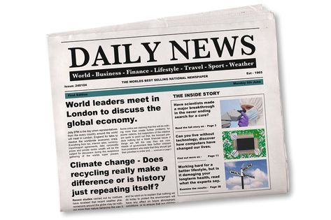 Mock up of a Daily newspaper on a white background. The name, title, headlines and stories are all fake, photos are from my portfolio. Newspaper Pictures, Story London, Newspaper Photo, Paper Dress, Daily Newspaper, Print Media, News Paper, World Leaders, Business Finance