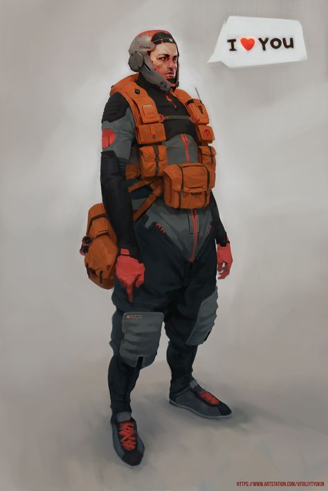 ArtStation - concept, Vitaly Tyukin Pilot Concept Art, Character Qualities, Sci Fi Character Design, Futuristic Armor, Armor Clothing, Sci-fi Armor, Star Wars Characters Pictures, Ad Astra, Arte Cyberpunk