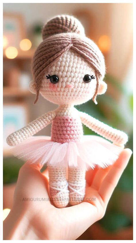 Amigurumi Ballerina Doll Crochet Free Pattern Amigurumi Ballerina Free Pattern, Ballet Crochet Patterns, Ballerina Crochet Doll Free Pattern, Ballerina Mouse Crochet, Crochet Ballerina Doll Free Pattern, Amigurumi Free Pattern Doll, Doll Crochet Pattern Free, Amigurumi Ballerina, Crochet Ballerina