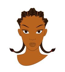 Afro Girl With Corn Row Braid Plait vector art illustration Braids Illustration, Plait Hair, Empowering Art, Cornrow Hairstyle, Corn Row, Hair Logo Design, Chanel Wallpapers, Afro Braids, Afro Men