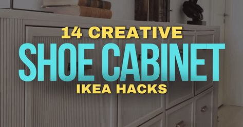 Explore 14 creative IKEA shoe cabinet hacks by talented DIYers. Transform your entryway with stylish storage solutions that blend organization and flair. Ikea Trones Shoe Cabinet Hack, Ikea Shoe Cabinet Uses, Diy Shoe Storage Cabinet, Ikea Bissa Shoe Cabinet Hack, Bissa Shoe Cabinet Hack, Ikea Shoe Storage Cabinet, Shoe Rack Hacks, Diy Shoe Cabinet, Ikea Stall Shoe Cabinet Hack