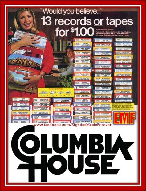 Columbia House Columbia House, Tennessee Williams, Vintage Memory, I Remember When, The Old Days, Teenage Years, Golden Girls, Sweet Memories, Great Memories