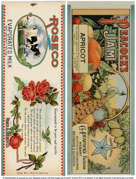 Vintage Can Labels Printables Free Tin Can Labels, Vintage Labels Printables, Etiquette Vintage, Free Vintage Printables, Labels Printables Free, Milk Coffee, Vintage Food, Free Labels, Fruit Vegetables