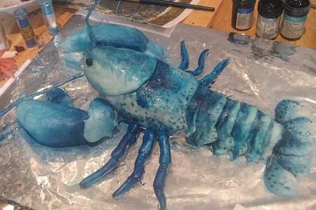 Anyone for lobster cake? | Metro News Painted Lobster, Lobster Cake, Bompas And Parr, Meat Cake, Blue Lobster, Rock Lobster, Nautical Cake, Toffee Sauce, Crab Shack