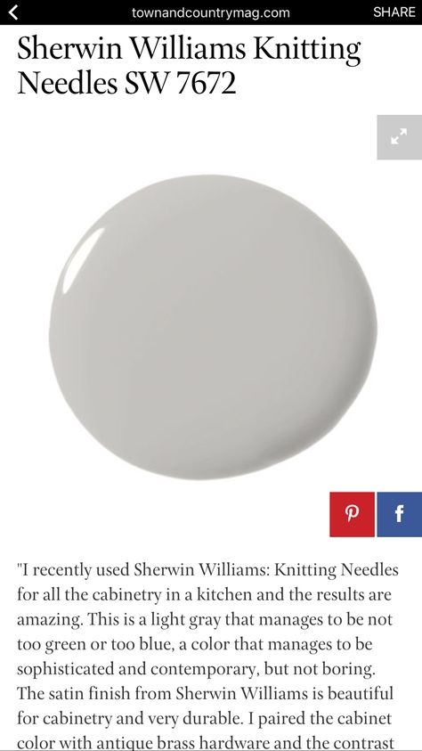 Sw Knitting Needles Paint, Sherwin Williams Knitting Needles, Knitting Needles Sherwin Williams, Zyla Colors, Color Sorting, Kitchen Reno, Sherwin Williams, Bed Room, Knitting Needles