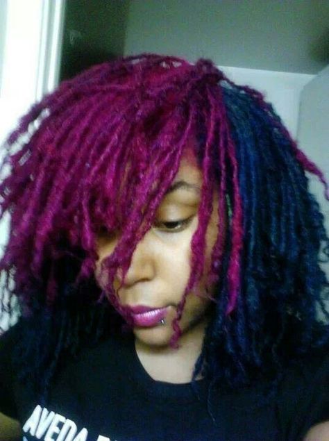 magenta locs Locs Colors, Locs Color, Purple Dreads, Locs Styles, Loc Inspiration, Dye Hair, Dreadlock Styles, Dreads Styles, Color Hairstyles