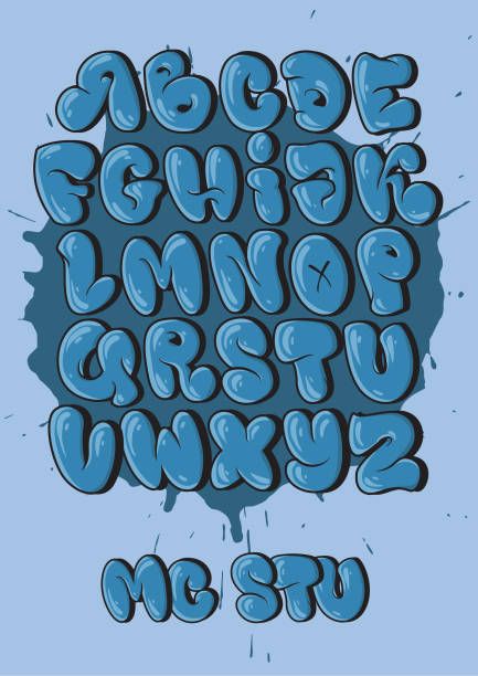 Alphabet Graffiti, Graffiti Fonts, Alfabet Font, Graffiti Lettering Alphabet, Bubble Letter Fonts, Graffiti Art Letters, Lettering Styles Alphabet, Graffiti Words, Graffiti Lettering Fonts