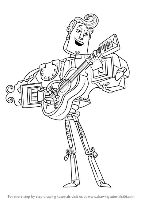 Learn How to Draw Manolo Sanchez from The Book of Life (The Book of Life) Step by Step : Drawing Tutorials Book Of Life Coloring Pages, Book Of Life Drawings, Manolo Sanchez, Book Of Life Movie, Coloring Pages For Teenagers, Disney Character Drawings, The Book Of Life, Life Sketch, Disney Drawings Sketches