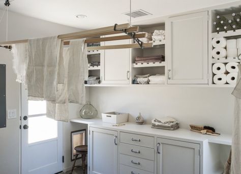 article-image Hanging Drying Rack, Mudroom Laundry Room, Small Laundry Room, Small Laundry, Clothes Drying Racks, Laundry Room Storage, Laundry Mud Room, Dirty Laundry, Utility Rooms