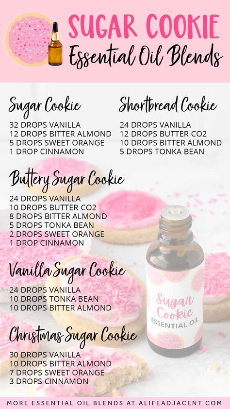 These sugar cookie essential oil blends will make your house smell like a bakery! You can use them in DIY skincare recipes for a mouthwatering cookie fragrance. Or try each sugar cookie oil blend in a passive diffuser for aromatherapy. Includes delicious essential oils that smell like cookies: vanilla, tonka bean, bitter almond and butter essential oil. Homemade Candles Scented Recipes Essential Oils, Essential Oil Wax Melt Recipes, How Much Essential Oil To Use In Candles, Smell Good Candles, Candle Recipes With Essential Oils, Candle Combinations, Soy Candle Scents Recipes, Essential Oils For Candles, Candle Fragrance Recipes