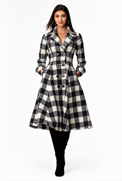 Plaid Overcoat, Easy Diy Clothes, African Fashion Women Clothing, Women Overcoat, African Fashion Women, Check Dress, Plus Size Sweaters, Dresses Women, Vogue Fashion