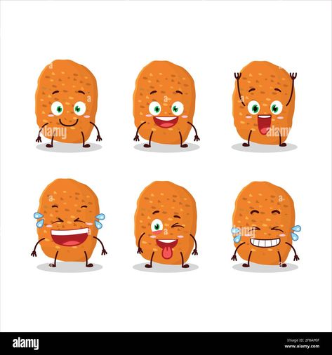 Download this stock vector: Cartoon character of chicken nugget with smile expression. Vector illustration - 2F8AP0F from Alamy's library of millions of high resolution stock photos, illustrations and vectors. Chicken Nugget Cartoon, Nugget Drawing, Cute Nugget, Inktober 2024, Chicken Nugget, Vector Cartoon, Chicken Nuggets, Cartoon Character, Cartoon Characters