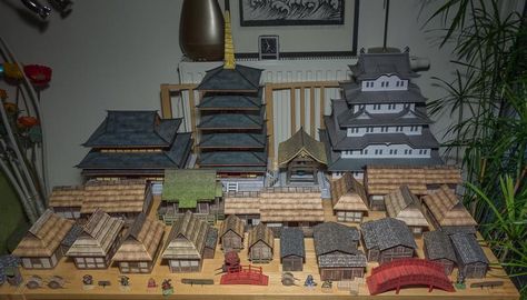 Japanese Village buildings - Page 5 - PaperModelers.com Feudal Japan Village, Japanese Village Layout, Village Layout, Japan Village, Village Buildings, Paper Buildings, Interior Textures, Japanese Buildings, Japanese Theme