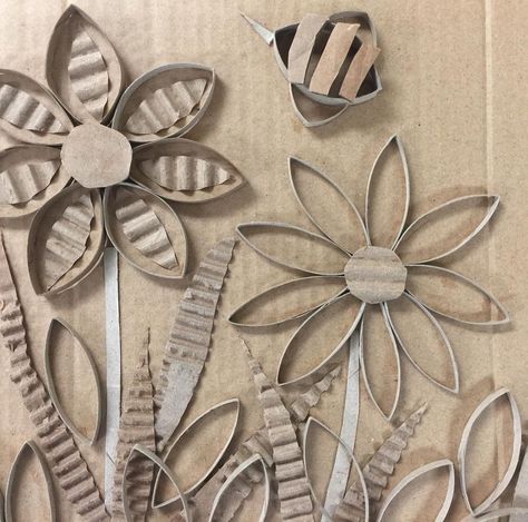 Working on ideas for relief sculptures using paper towel and toilet paper rolls. Check out more art ideas @mrsnewtonsartroom… | Instagram Easy Sculpture Art, Cardboard Relief Sculpture, Cardboard Relief, Paper Relief, Cardboard Construction, Projects School, Toilet Paper Roll Art, Relief Art, Cardboard Sculpture