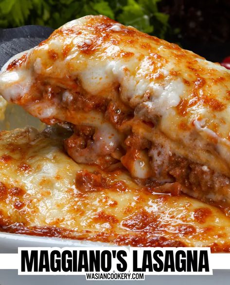 Maggiano's Lasagna Recipe - Wasian Cookery Recipes By Lisa, Copycat Lasagna Recipe, Maggianos Lasagna Recipe, Lasagna With Vodka Sauce, Hospital Food Recipes, Lasagne Sauce Recipe, Filipino Holiday Dishes, Meatloaf Lasagna Recipe, Party Pasta Dishes