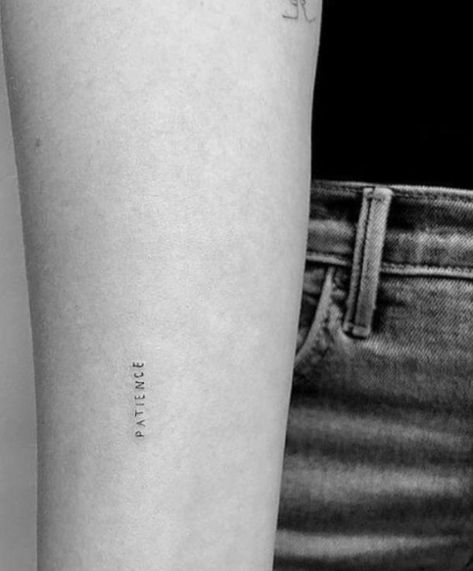 50 Of The Most Meaningful One Word Tattoos To Ink On Your Body Words Are Powerful Quotes, Let Go Tattoos For Women, Meaningful One Word Tattoos, Meaningful One Word, Simple Word Tattoos, Patience Tattoo, Let It Be Tattoo, Tattoo Design Flower, Small Words Tattoo