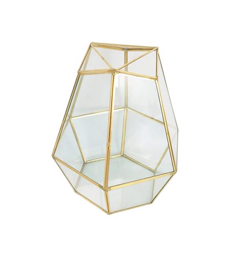 Gold Terrarium, Terrarium Display, Christmas Mantle Decor, Geometric Terrarium, Unique Centerpieces, Professional Decor, Glass Terrarium, Candle Centerpieces, Mantle Decor