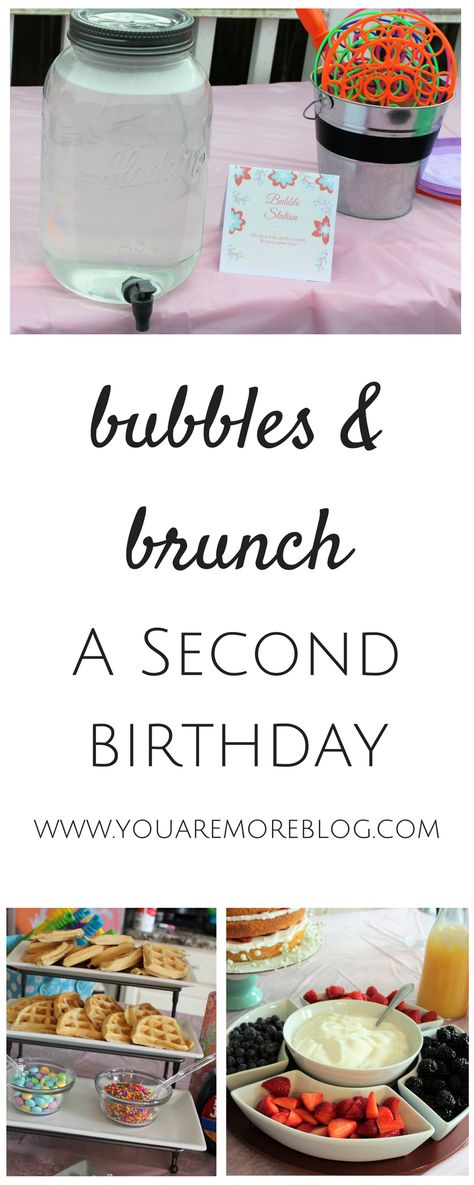 Brunch & Bubbles {Elyse's Second Birthday} - You Are More Bubbles And Brunch Birthday Party, Two Sweet Party 2nd Birthday Brunch, Brunch Birthday Party Ideas Kids, Kids Birthday Brunch Party, Toddler Brunch Birthday Party, Bubbles And Brunch, Girls Brunch Party, First Birthday Brunch, Brunch Sign