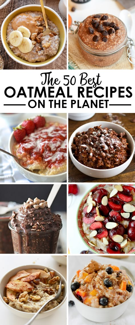 Think oatmeal is boring? Think again! Get inspired by one of these delicious oatmeal recipes. You've got 50 options, including some savory ones! Delicious Oatmeal Recipes, Best Oatmeal Recipe, Oatmeal Ideas, Easy Oatmeal Recipes, Delicious Oatmeal, Breakfast Oatmeal Recipes, Breakfast Oatmeal, Easy Oatmeal, Instant Oatmeal