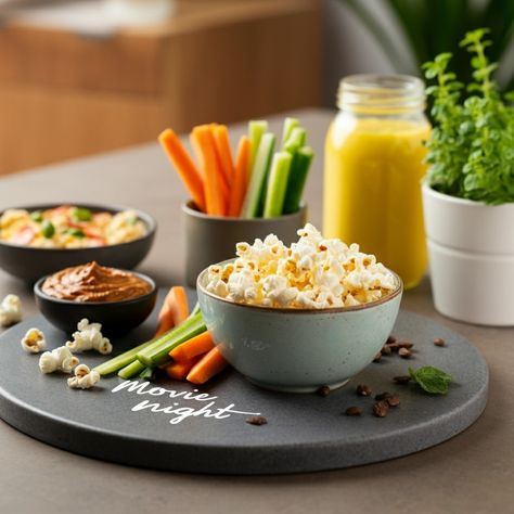 🍿 Make movie night nutritious with these healthier swaps! Air-popped popcorn, carrot sticks with hummus, or dark chocolate-dipped strawberries are my go-to favorites. They satisfy cravings without the guilt. What's your healthy cinema snack? Share below and let's make wellness the star of our night! 🌟 #MovieNightSnacks #WellnessJourney🍿 Make movie night nutritious with these healthier swaps! Air-popped popcorn, carrot sticks with hummus, or dark chocolate-dipped strawberries are my go-to favo... Movie Night Snacks, Dipped Strawberries, Air Popped Popcorn, Healthy Swaps, Carrot Sticks, Chocolate Dipped Strawberries, Strawberry Dip, Chocolate Dipped, Movie Night