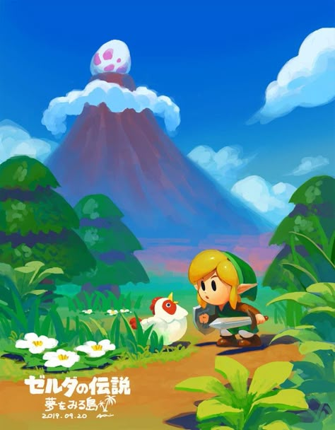 Legend of Zelda Link's Awakening [Remake] art | 830890_ Hyrule Castle, Awakening Art, Video Game Fan Art, Link Zelda, Wind Waker, Nintendo Art, Zelda Art, Legend Of Zelda Breath, Twilight Princess