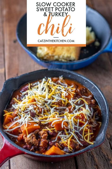 Dinner Recipes For Christmas, Dinner Recipes Christmas, Recipes For Christmas Dinner, Recipes Christmas Dinner, Turkey Sweet Potato Chili, Turkey Chili Crockpot, Pineapple Rice, Slow Cooker Turkey Chili, Potato Chili