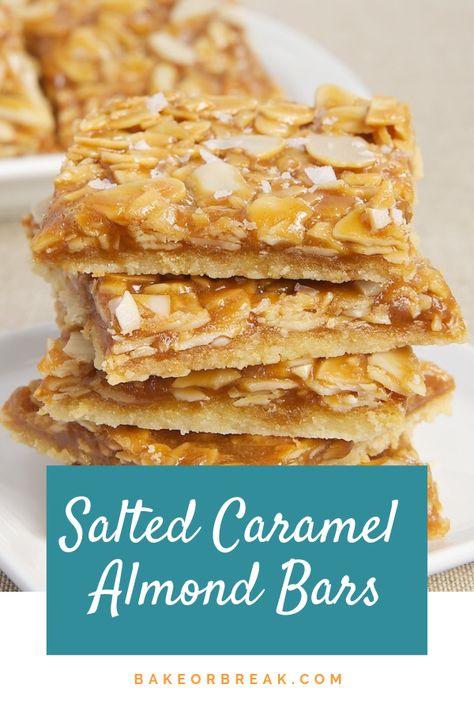 Caramel Almonds, Pies Easy, Desserts Pie, Almond Caramel, Oreo Desserts, Salted Caramels, Almond Bars, Desserts Cake, Caramel Desserts